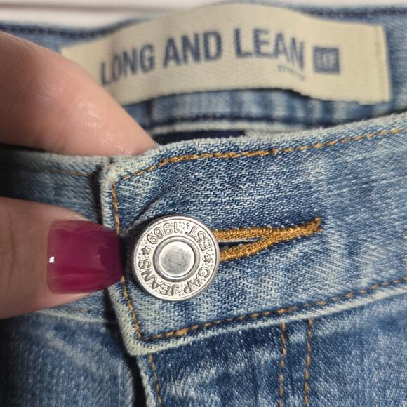 Vtg Gap Long and Lean Stretch 4L Low Rise Bootcut Casual Capsule Y2K Light Wash - Picture 4 of 12